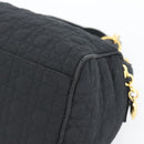 Christian Dior Canage Hand Bag Canvas Black Gold Auth 190803-9