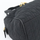 Christian Dior Canage Hand Bag Canvas Black Gold Auth 190803-14