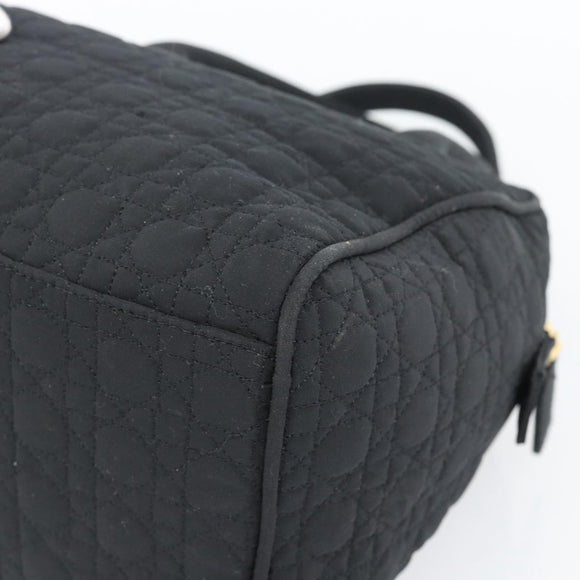 Christian Dior Canage Hand Bag Canvas Black Gold Auth 190803