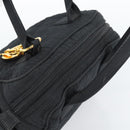Christian Dior Canage Hand Bag Canvas Black Gold Auth 190803-6
