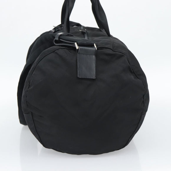 PRADA Boston Bag Nylon 2way Black Silver Auth 190804A