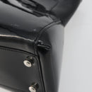 CARTIER Marcello Hand Bag Patent Leather Black Silver Auth 190805-10