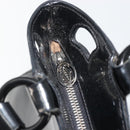 CARTIER Marcello Hand Bag Patent Leather Black Silver Auth 190805-16