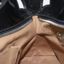 CARTIER Marcello Hand Bag Patent Leather Black Silver Auth 190805-20
