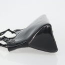 CARTIER Marcello Hand Bag Patent Leather Black Silver Auth 190805-5