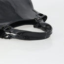 CARTIER Marcello Hand Bag Patent Leather Black Silver Auth 190805-7