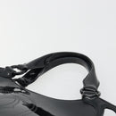 CARTIER Marcello Hand Bag Patent Leather Black Silver Auth 190805-8