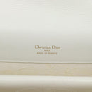 Christian Dior Hand Bag Leather White Gold Auth 190806-18