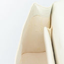 Christian Dior Hand Bag Leather White Gold Auth 190806-20
