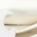 Christian Dior Hand Bag Leather White Gold Auth 190806-12
