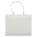 Christian Dior Hand Bag Leather White Gold Auth 190806-2