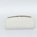 Christian Dior Hand Bag Leather White Gold Auth 190806-5