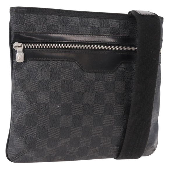 LOUIS VUITTON Damier Graphite Tomas Shoulder Bag N58028 LV Auth 190807