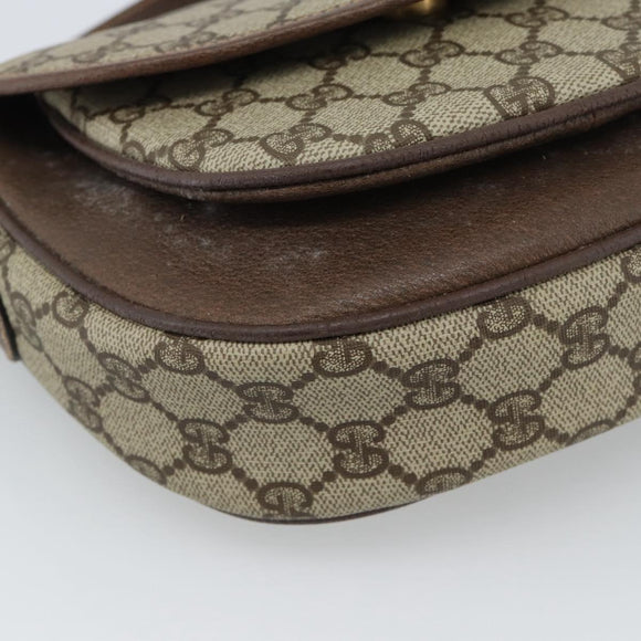 GUCCI GG Supreme Shoulder Bag PVC Beige Gold 001 58 6861 Auth 190808