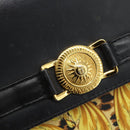 Gianni Versace Hand Bag PVC Canvas Yellow Gold Auth 190811-19