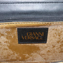 Gianni Versace Hand Bag PVC Canvas Yellow Gold Auth 190811-9