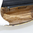 Gianni Versace Hand Bag PVC Canvas Yellow Gold Auth 190811-10