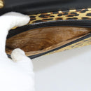 Gianni Versace Hand Bag PVC Canvas Yellow Gold Auth 190811-12