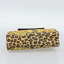 Gianni Versace Hand Bag PVC Canvas Yellow Gold Auth 190811-5