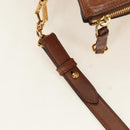 Miu Miu Hand Bag Leather 2way Brown Gold Auth 190812SAM-10
