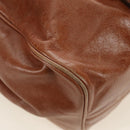 Miu Miu Hand Bag Leather 2way Brown Gold Auth 190812SAM-13