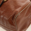 Miu Miu Hand Bag Leather 2way Brown Gold Auth 190812SAM-16