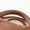Miu Miu Hand Bag Leather 2way Brown Gold Auth 190812SAM-8