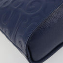 SAINT LAURENT Arabesque Pattern Shoulder Bag Leather Black Gold Auth 190813A-16