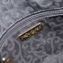 SAINT LAURENT Arabesque Pattern Shoulder Bag Leather Black Gold Auth 190813A-11