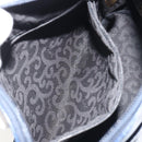 SAINT LAURENT Arabesque Pattern Shoulder Bag Leather Black Gold Auth 190813A-21