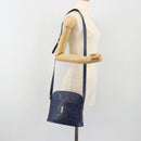 SAINT LAURENT Arabesque Pattern Shoulder Bag Leather Black Gold Auth 190813A-23