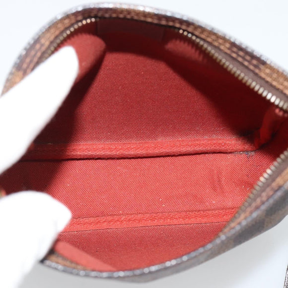 LOUIS VUITTON Damier Ebene Trousse Make Up Pouch N51982 LV Auth 190814