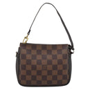 LOUIS VUITTON Damier Ebene Trousse Make Up Pouch N51982 LV Auth 190814-13