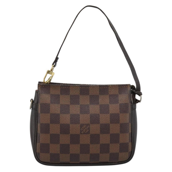 LOUIS VUITTON Damier Ebene Trousse Make Up Pouch N51982 LV Auth 190814