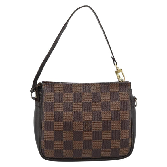 LOUIS VUITTON Damier Ebene Trousse Make Up Pouch N51982 LV Auth 190814