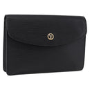 LOUIS VUITTON Epi Montaigne 23 Clutch Bag Black M52662 LV Auth 190815-1