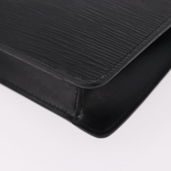 LOUIS VUITTON Epi Montaigne 23 Clutch Bag Black M52662 LV Auth 190815