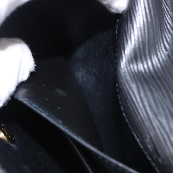 LOUIS VUITTON Epi Montaigne 23 Clutch Bag Black M52662 LV Auth 190815