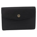 LOUIS VUITTON Epi Montaigne 23 Clutch Bag Black M52662 LV Auth 190815-2