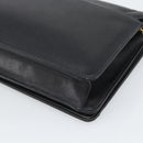 GIVENCHY Chain Shoulder Bag Leather Black Gold Auth 190822A-12