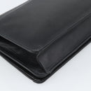 GIVENCHY Chain Shoulder Bag Leather Black Gold Auth 190822A-13