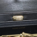 GIVENCHY Chain Shoulder Bag Leather Black Gold Auth 190822A-16
