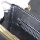 GIVENCHY Chain Shoulder Bag Leather Black Gold Auth 190822A-20