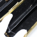 GIVENCHY Chain Shoulder Bag Leather Black Gold Auth 190822A-22