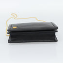 GIVENCHY Chain Shoulder Bag Leather Black Gold Auth 190822A-9