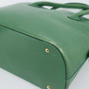 CELINE Hand Bag Leather 2way Green Gold Auth 190825A-14
