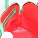 CELINE Hand Bag Leather 2way Green Gold Auth 190825A-19