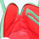CELINE Hand Bag Leather 2way Green Gold Auth 190825A-20