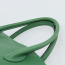 CELINE Hand Bag Leather 2way Green Gold Auth 190825A-8