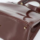 GUCCI Tote Bag Patent Leather 2way Bordeaux Gold 000 1669 0503 Auth 190826-17